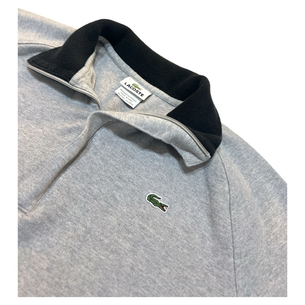 Lacoste men’s M France 5 quarter zip sweatshirt polo